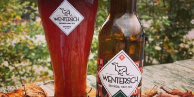 Een bier van Wentersch te Winterswijk in een mooi glas met blaadjes