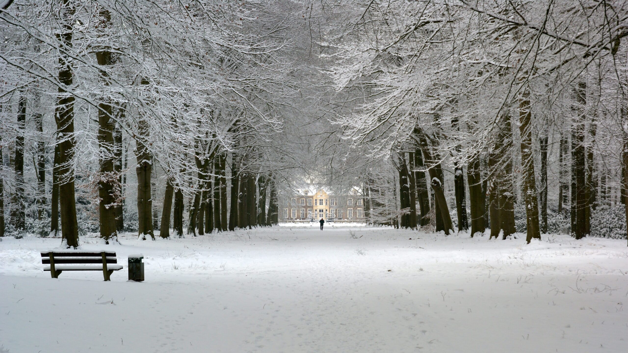 Steden in de Achterhoek in de sneeuw